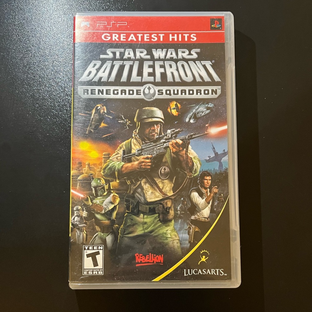 Sony PSP Star Wars Battlefront Renegade Squadron Black Red